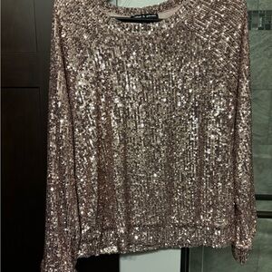 Sequin Rose Gold Top